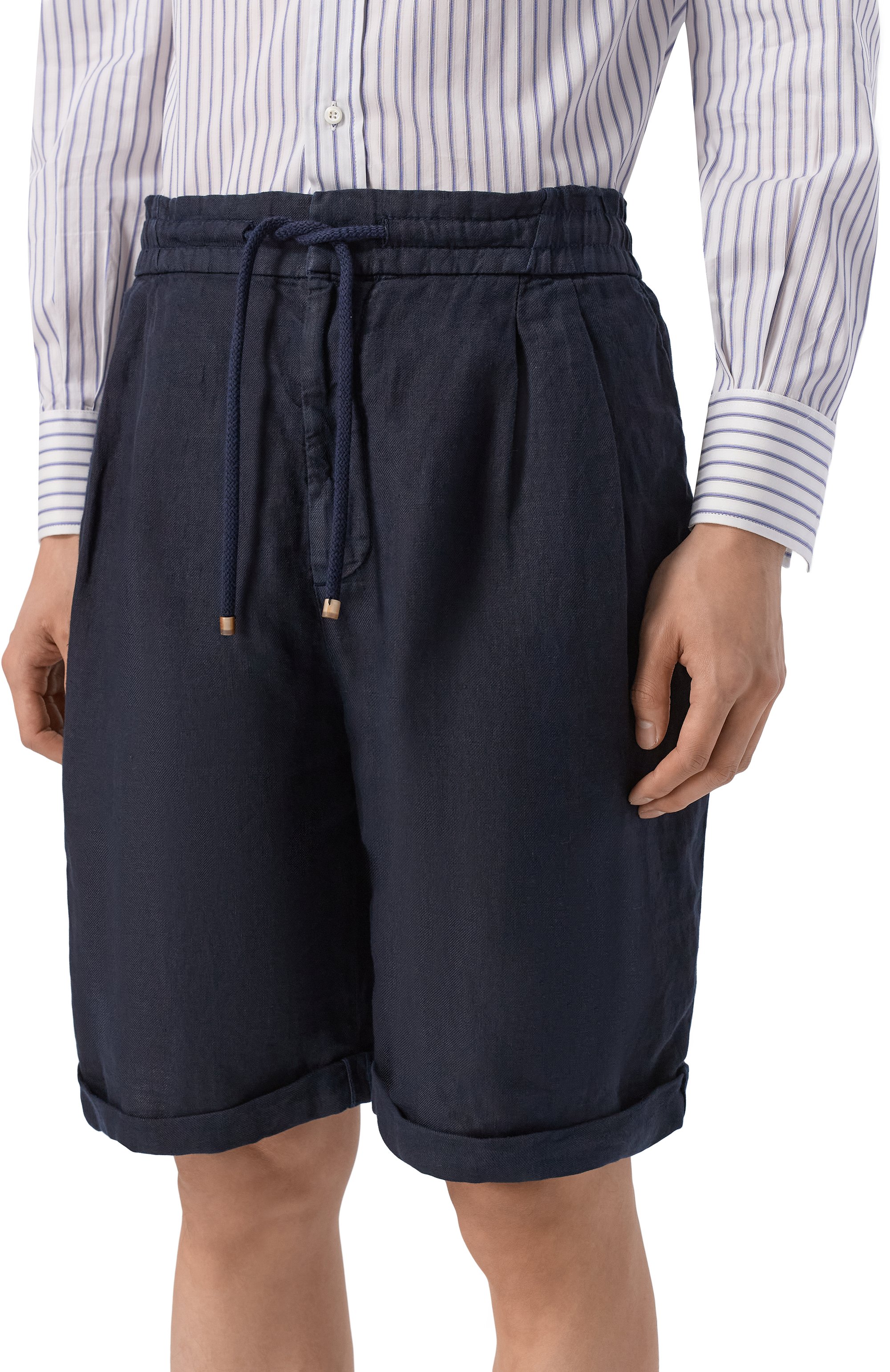 Льняные шорты BRUNELLO CUCINELLI, арт. M243DU0020, фото 3