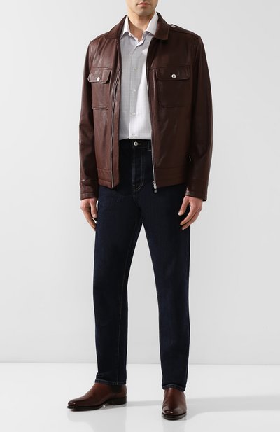  Кожаная куртка BRUNELLO CUCINELLI, арт. MPNPE1694, фото 2