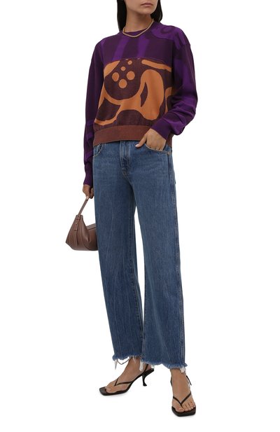 Хлопковый пуловер KENZO фиолетового цвета по цене 37100 руб., арт. FB62PU6403TC, фото 2 Хлопковый пуловер KENZO, арт. FB62PU6403TC, фото 2