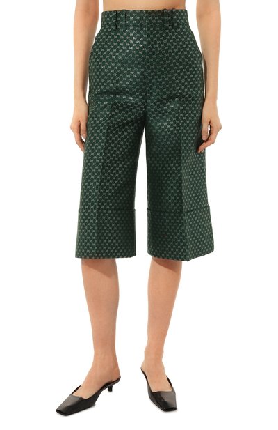Брюки-кюлоты изо льна и хлопка GUCCI, арт. 652118 ZAGLX, фото 3