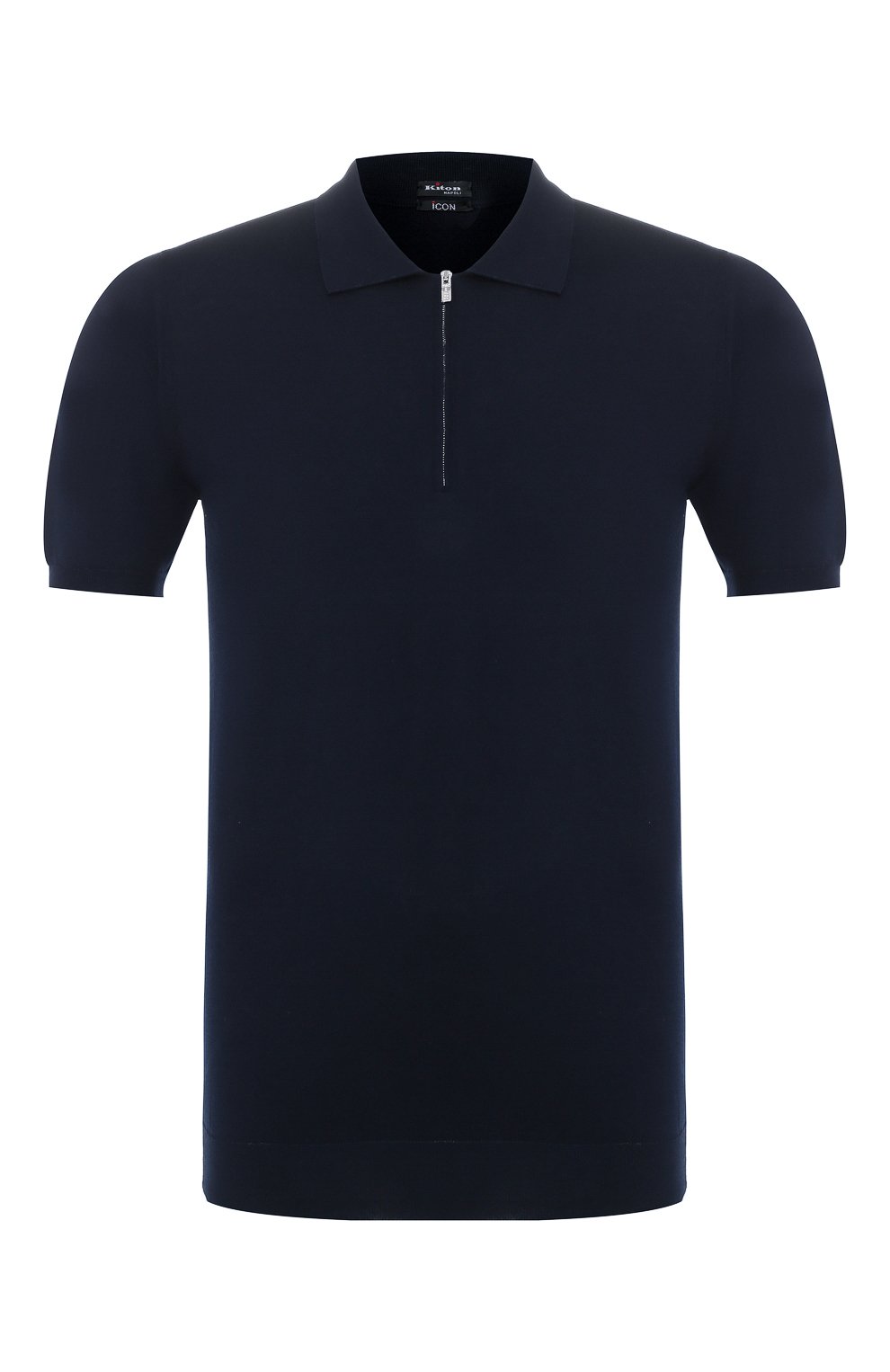 Хлопковое поло KITON темно-синего цвета по цене 133500 руб., арт. UK33Z, фото 1 Хлопковое поло KITON, арт. UK33Z, фото 1
