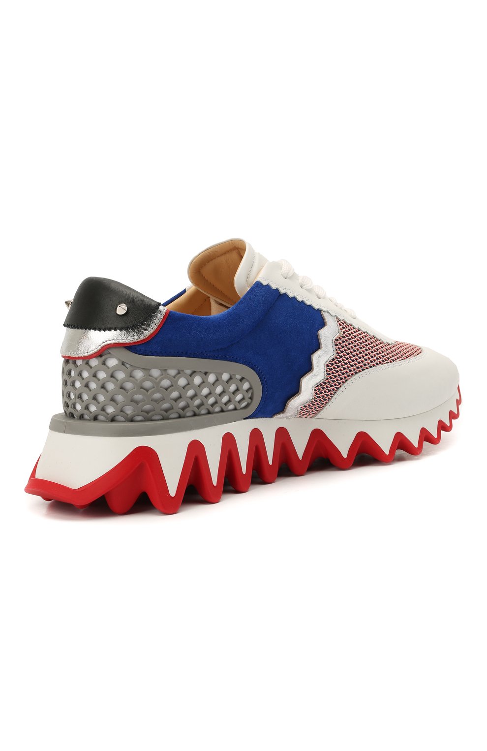 Комбинированные кроссовки loubishark flat CHRISTIAN LOUBOUTIN разноцветного цвета по цене 99500 руб., арт. 1210925/L0UBISHARK FLAT, фото 3 Комбинированные кроссовки loubishark flat CHRISTIAN LOUBOUTIN, арт. 1210925/L0UBISHARK FLAT, фото 3