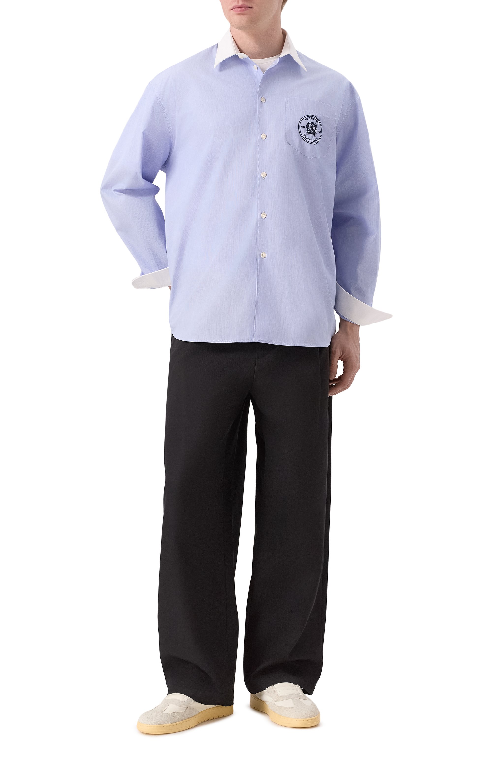 Хлопковая рубашка sporty & rich x le bristol paris SPORTY AND RICH, арт. SI019517654ST41, фото 2