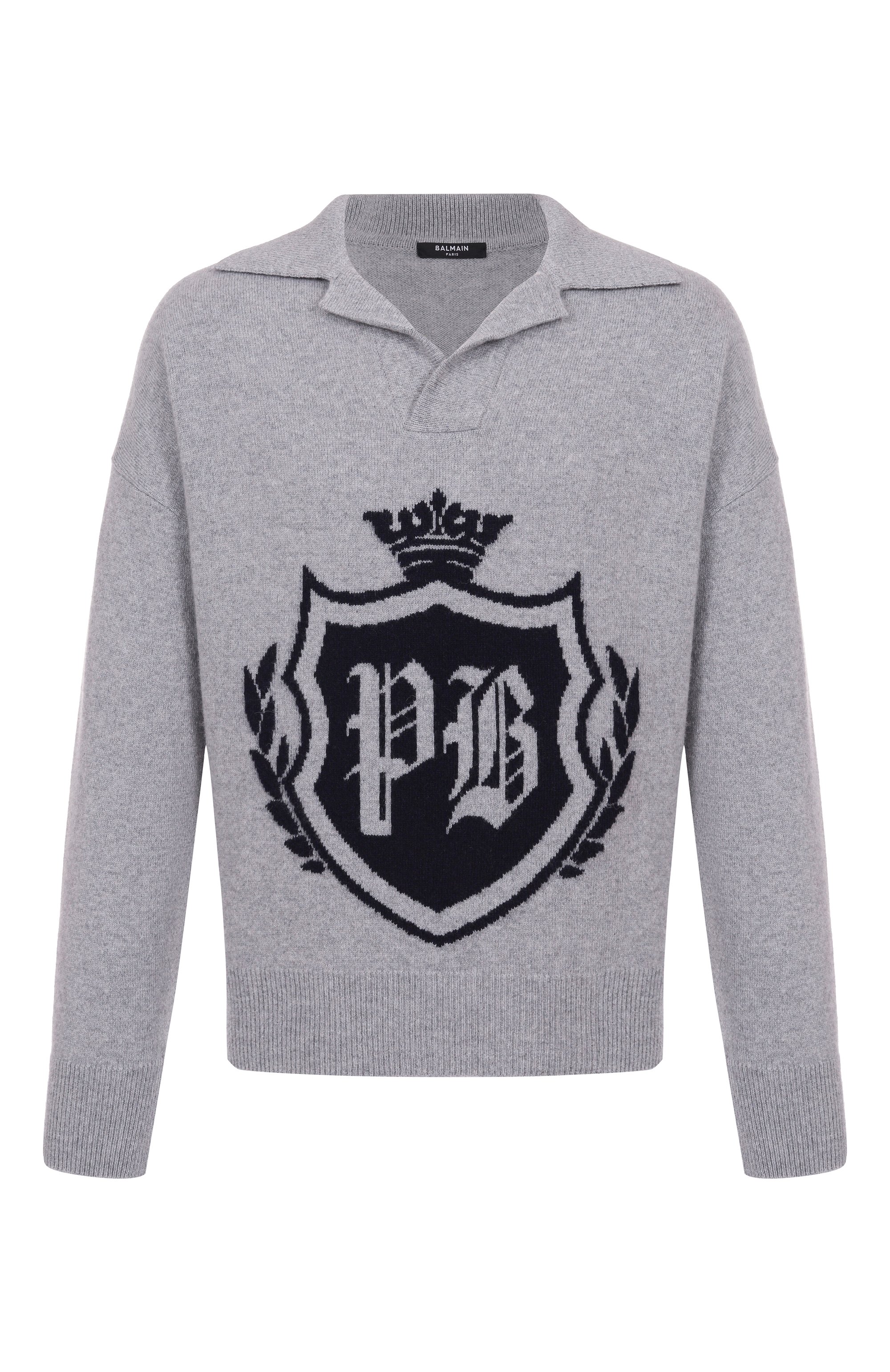 Поло из кашемира и шерсти BALMAIN, арт. FH0GE010/KI87, фото 1