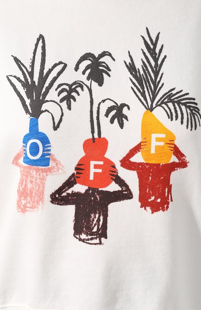 Свитшот с принтом OFF-WHITE белого цвета по цене 32900 руб., арт. 0WBA026E190030640188, фото 5 Свитшот с принтом OFF-WHITE, арт. 0WBA026E190030640188, фото 5