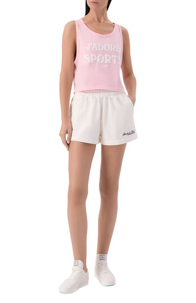 Хлопковая майка SPORTY AND RICH розового цвета по цене 12150 руб., арт. T012373702P144, фото 2 Хлопковая майка SPORTY AND RICH, арт. T012373702P144, фото 2