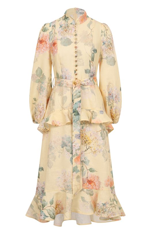 Льняное платье Zimmermann 4276DS251 Жёлтый 4276DS251