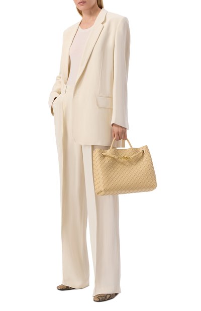 Сумка andiamo medium BOTTEGA VENETA бежевого цвета по цене 629500 руб., арт. 766016/VCPP1, фото 3 Сумка andiamo medium BOTTEGA VENETA, арт. 766016/VCPP1, фото 3