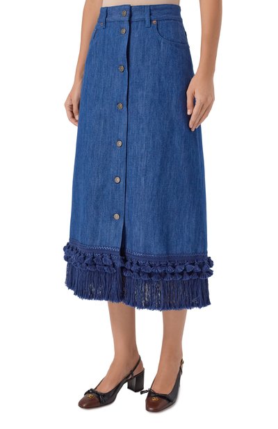 Джинсовая юбка VALENTINO, арт. 7B3DD20K/9HG, фото 3