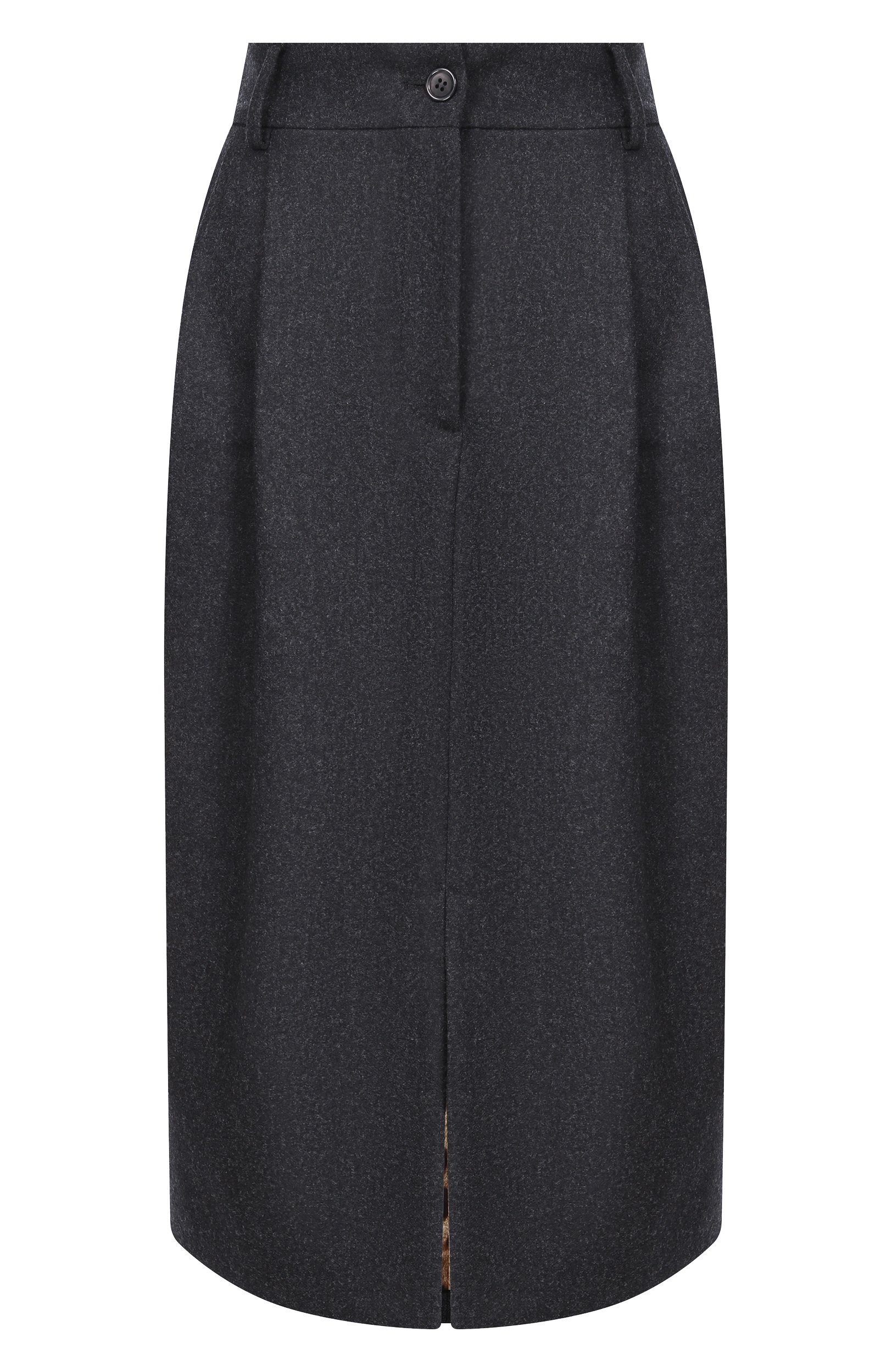 Шерстяная юбка DOLCE & GABBANA темно-серого цвета по цене 136500 руб., арт. F4DGHT/FU291, фото 1 Шерстяная юбка DOLCE & GABBANA, арт. F4DGHT/FU291, фото 1