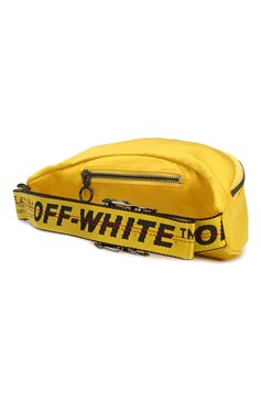 Женская поясная сумка OFF-WHITE желтого цвета, арт. 0WNA074F190740506000 | Фото 3 (Размер: medium; Материал сплава: Проставлено; Ремень/цепочка: На р�емешке; Материал: Текстиль; Драгоценные камни: Проставлено; Стили: Спорт; Застежка: Молния; Кросс-КТ: другое)