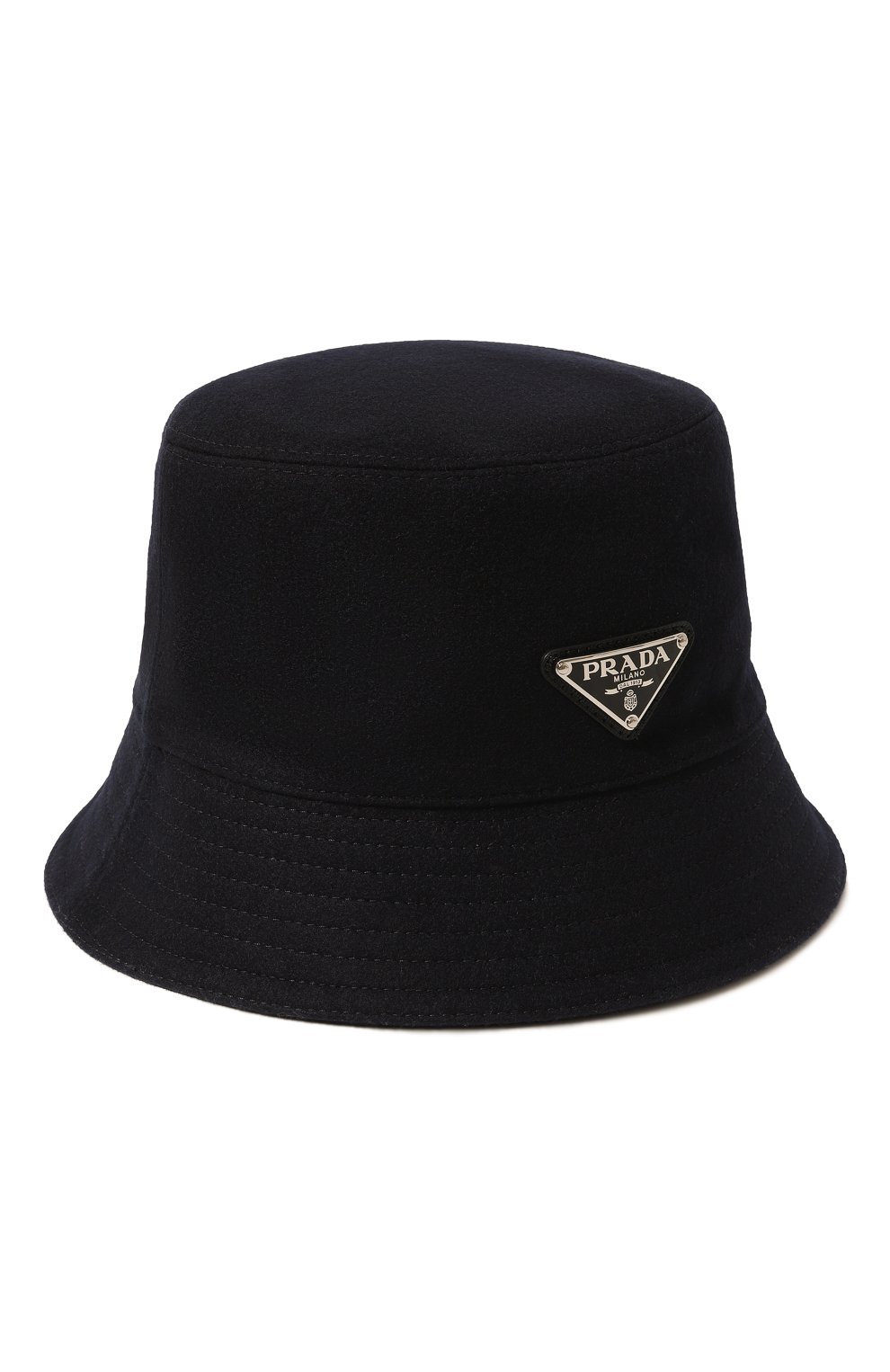 Шерстяная панама PRADA темно-синего цвета по цене 59000 руб., арт. 2HC137-1UMT-F0124, фото 1 Шерстяная панама PRADA, арт. 2HC137-1UMT-F0124, фото 1