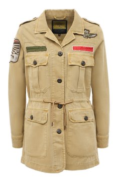 Женская куртка AERONAUTICA MILITARE бежевого цвета, арт. 231/AB2078DCT3095 | Фото 1 (Кросс-КТ: Куртка, Легкая куртка; Рукава: Длинные; Материал сплава: Проставлено; Стили: Милитари; Материал внешний: Хлопок, Лиоцелл, Растительное волокно; Драгоценные камни: Проставлено; Длина (верхняя одежда): Короткие)