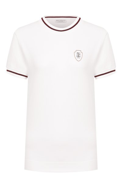 Женская хлопковая футболка BRUNELLO CUCINELLI, арт. M0T81VD110