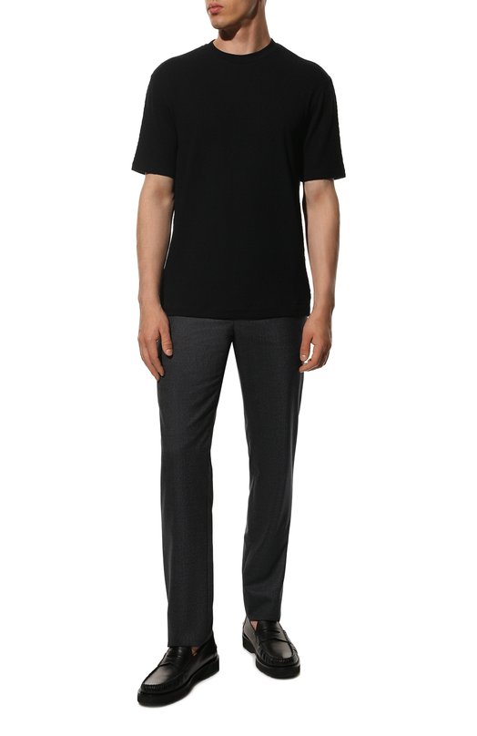Футболка из вискозы и кашемира Giorgio Armani 6LSM78/SJRVZ Синий  6LSM78/SJRVZ Фото 2
