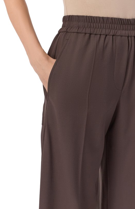 Шерстяные брюки Brunello Cucinelli MPW07P9002 Коричневый  MPW07P9002 Фото 5