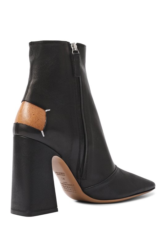 Кожаные ботильоны Maison Margiela S58WU0385/P3753 Чёрный  S58WU0385/P3753 Фото 5