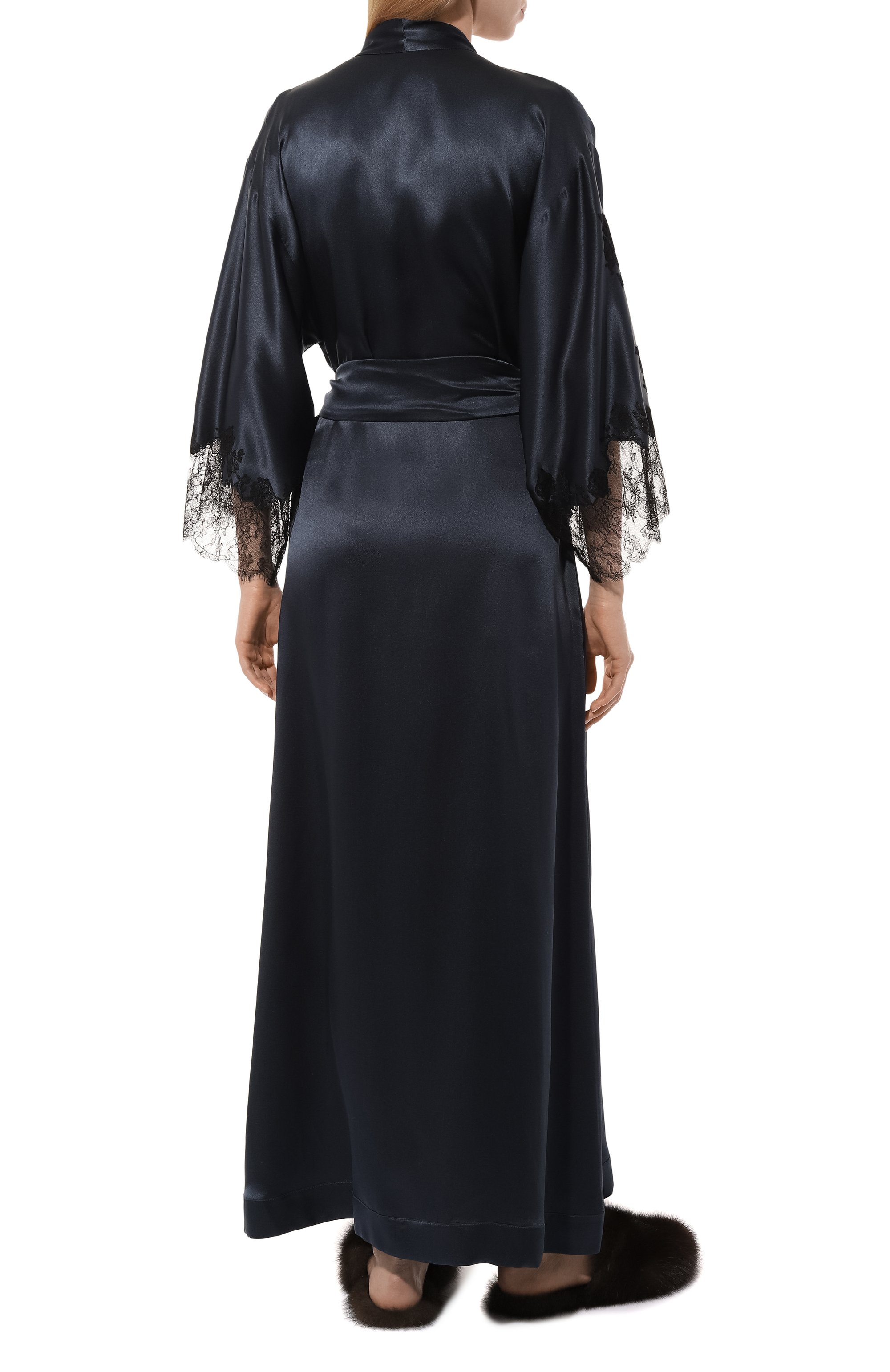 Шелковый халат CARINE GILSON, арт. EL0168DS, фото 4