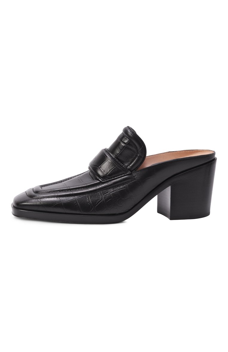 Женские кожаные мюли BOTTEGA VENETA черного цвета, арт. 651366/V0G80 | Фото 4 (Материал внутренний: Натуральная кожа; Каблук тип: Устойчивый; Региональные ограничения белый список (Axapta Mercury): RU; Материал внешний: Натуральная кожа; Каблук высота: Средний; Подошва: Плоская)