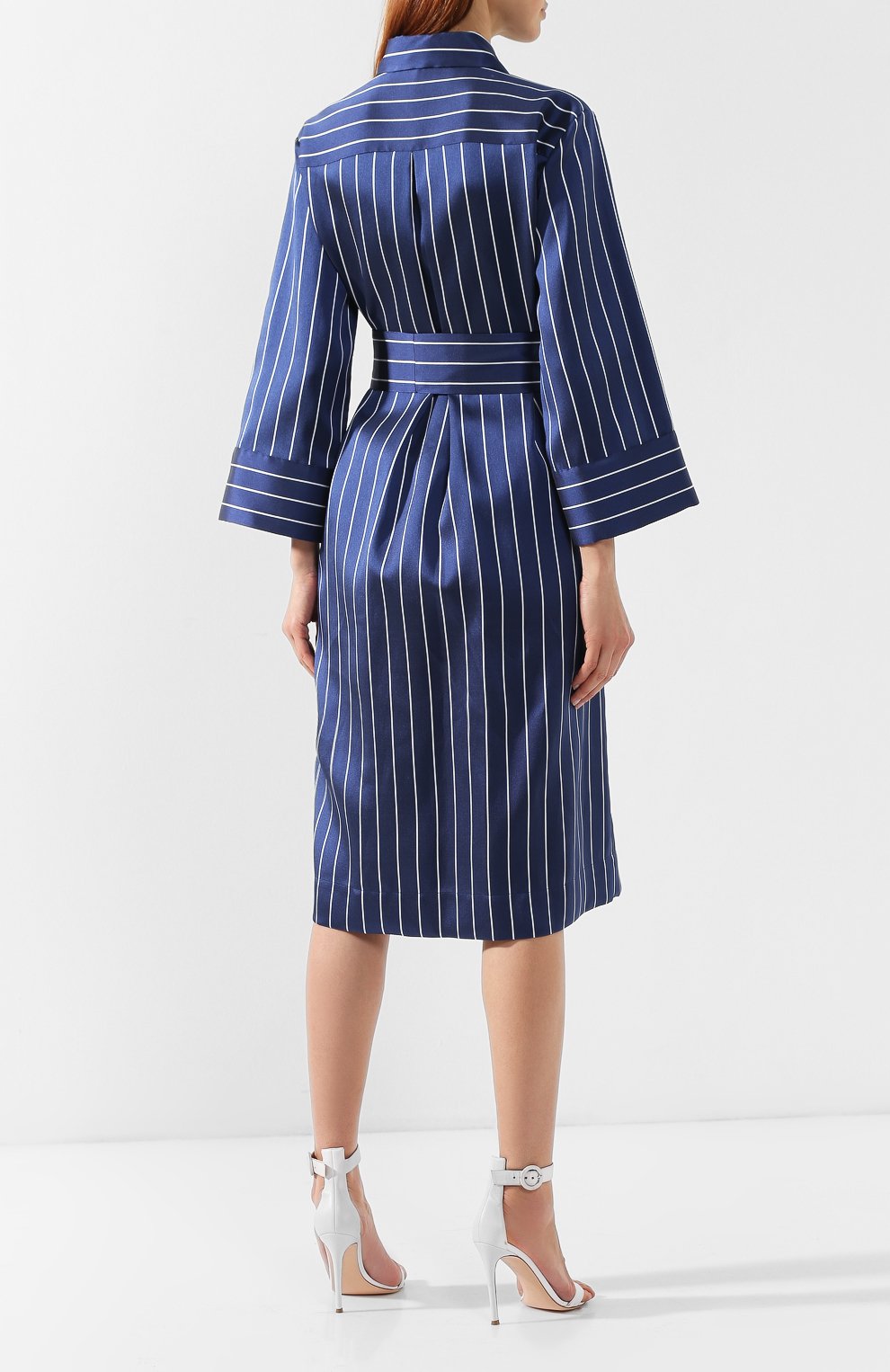 Атласное платье KITON, арт. D47311K09R23, фото 4