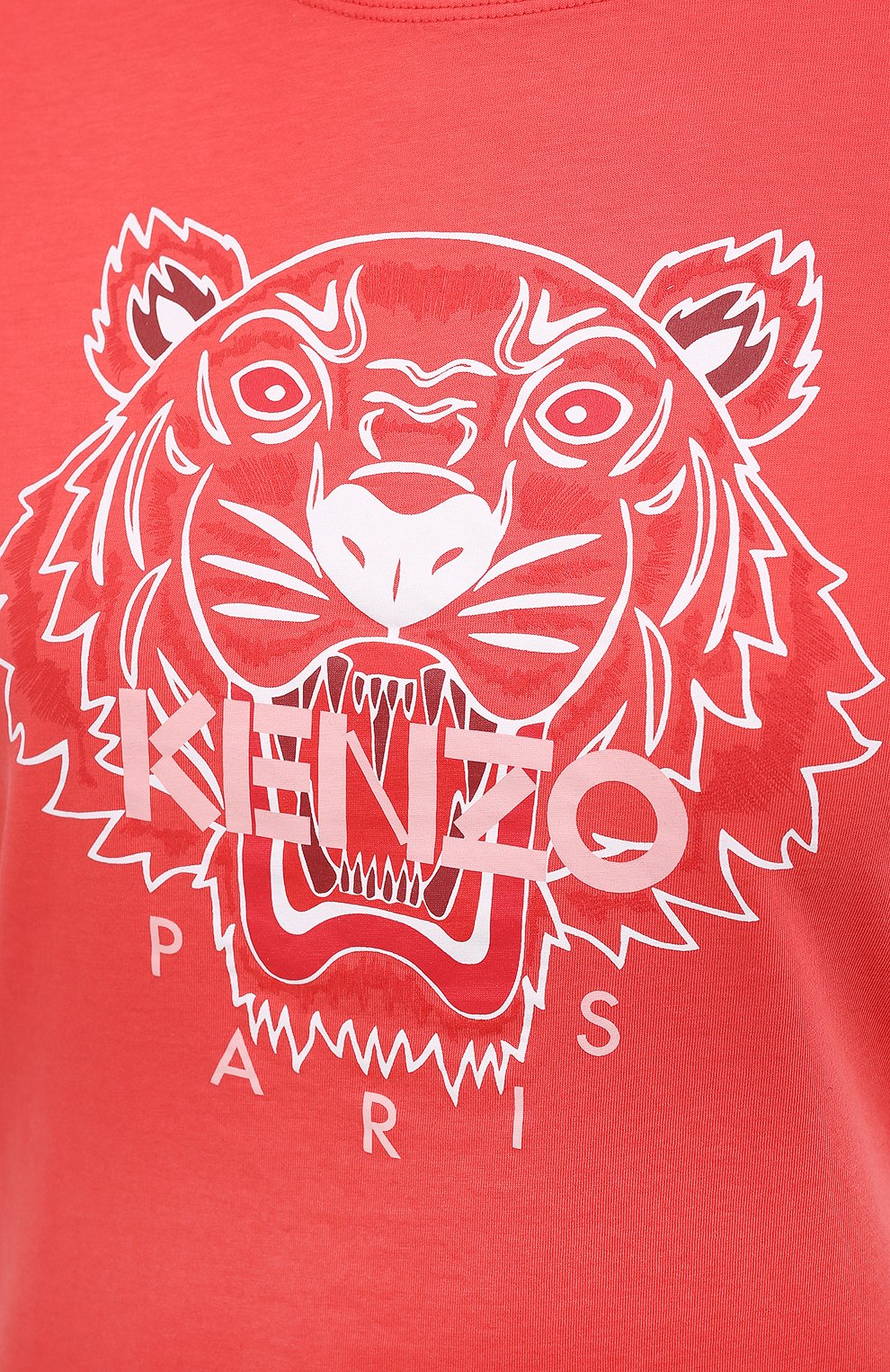 Хлопковая футболка KENZO кораллового цвета по цене 11500 руб., арт. FB52TS8464YB, фото 5 Хлопковая футболка KENZO, арт. FB52TS8464YB, фото 5