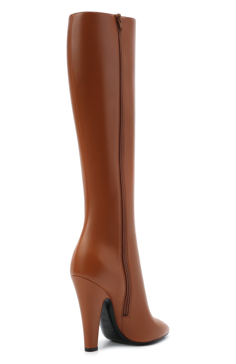 Кожаные сапоги 68 SAINT LAURENT коричневого цвета по цене 155000 руб., арт. 657922/2W700, фото 5 Кожаные сапоги 68 SAINT LAURENT, арт. 657922/2W700, фото 5