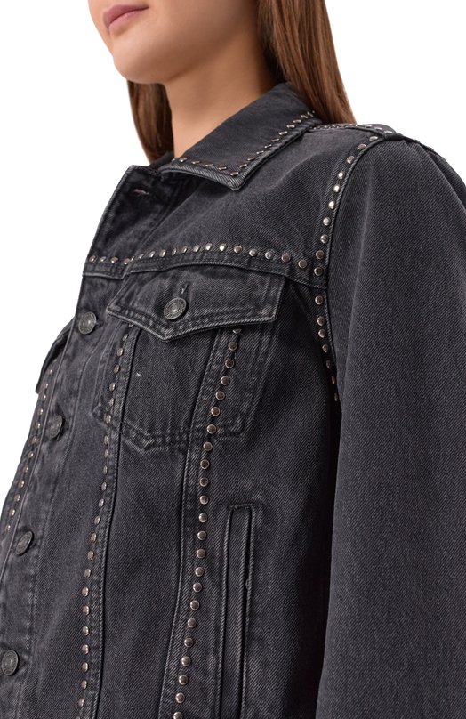 Джинсовая куртка Adi 7 For All Mankind 7UJ6TE22-1ZN Чёрный  7UJ6TE22-1ZN Фото 5