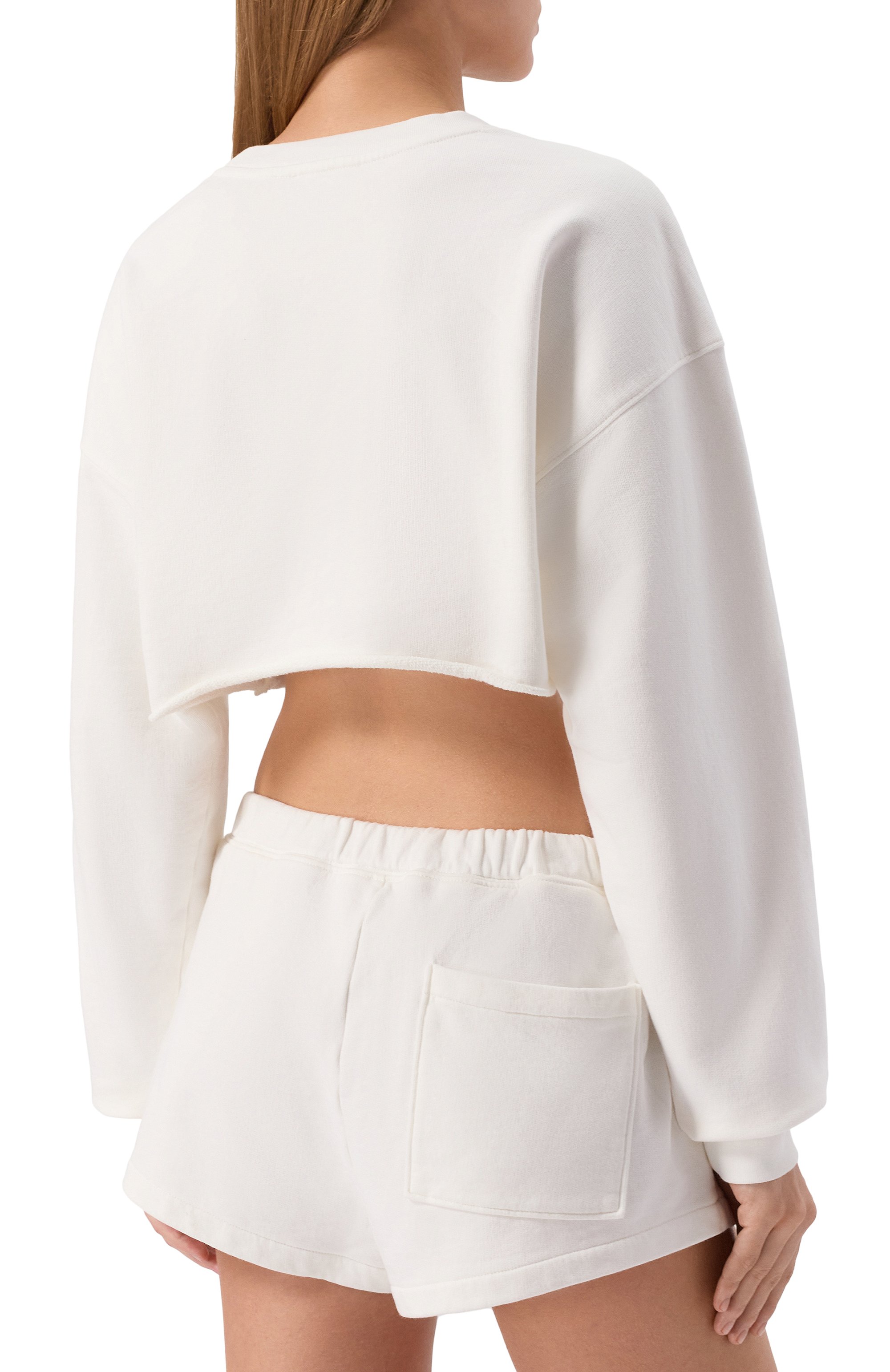 Хлопковый свитшот frame x sotheby's FRAME DENIM белого цвета по цене 39950 руб., арт. WE25JSS002, фото 4 Хлопковый свитшот frame x sotheby's FRAME DENIM, арт. WE25JSS002, фото 4