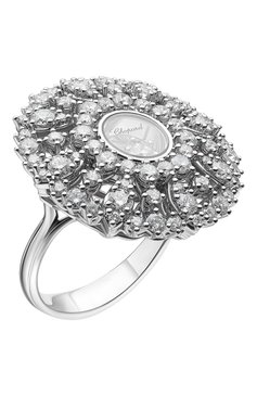 Женские кольцо CHOPARD бесцветного цвета, арт. 82A036-1110 | Фото 1 (Материал сплава: Белое золото; Драгоценные камни: Бриллианты; Региональные ограничения белый список (Axapta Mercury): Не проставлено; Нос: Не проставлено)