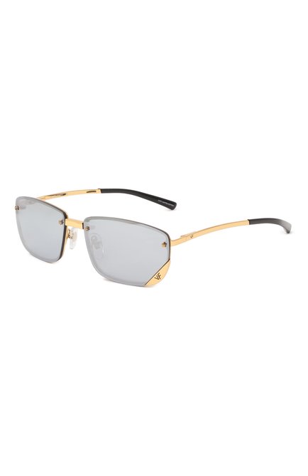 Женские солнцезащитные очки VINTAGE FRAMES серого цвета, арт. VF CELEBRITY 24KT G0LD/CHR0ME MIRR0R | Фото 1 (Региональные ограничения белый список (Axapta Mercury): Не проставлено; Нос: Не проставлено)