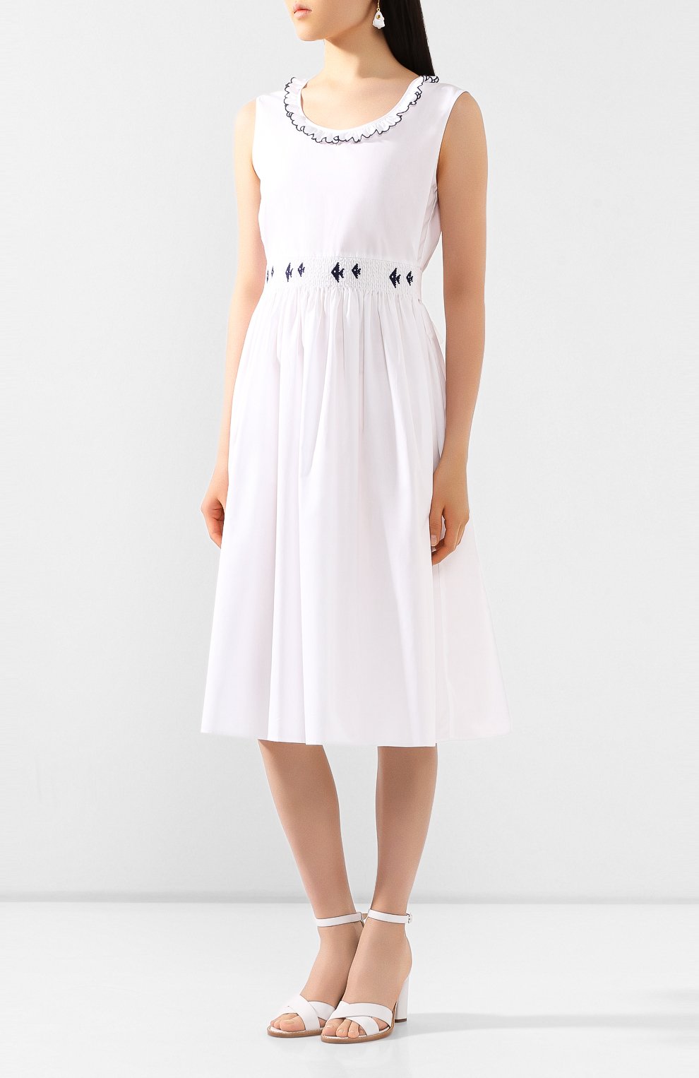 Хлопковое платье MIU MIU, арт. MF3561-SY2-F0009, фото 3