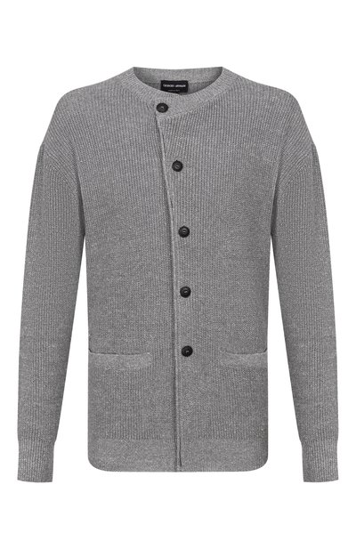 Мужской кардиган изо льна и хлопка GIORGIO ARMANI, арт. GM004373/AF29801