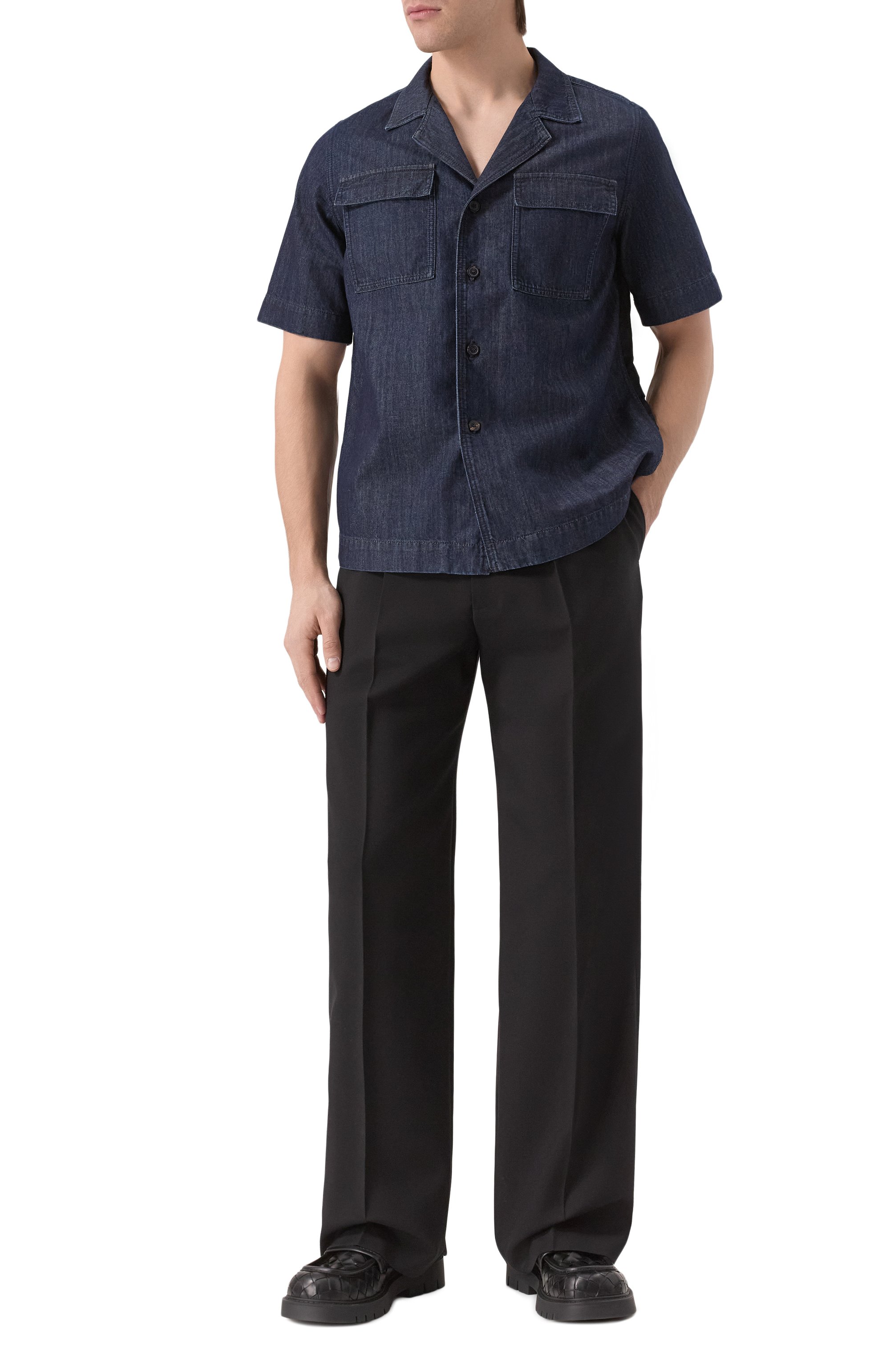 Комбинированная рубашка DRIES VAN NOTEN, арт. 251-020727-1553, фото 2