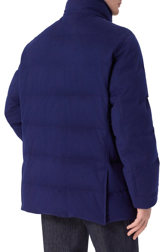 Шерстяной пуховик Brunello Cucinelli MM4701823 Синий  MM4701823 Фото 6