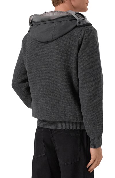 Шерстяной кардиган C.P. COMPANY темно-серого цвета по цене 84950 руб., арт. 19CMKN245A110149M, фото 4 Шерстяной кардиган C.P. COMPANY, арт. 19CMKN245A110149M, фото 4