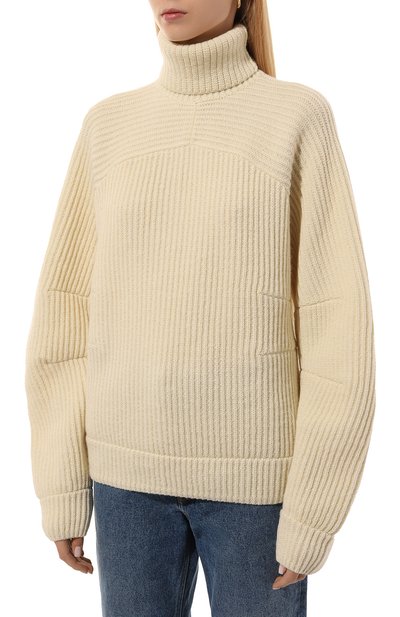 Шерстяной свитер MORDECAI светло-бежевого цвета по цене 79150 руб., арт. 24A96MDK08G, фото 3 Шерстяной свитер MORDECAI, арт. 24A96MDK08G, фото 3