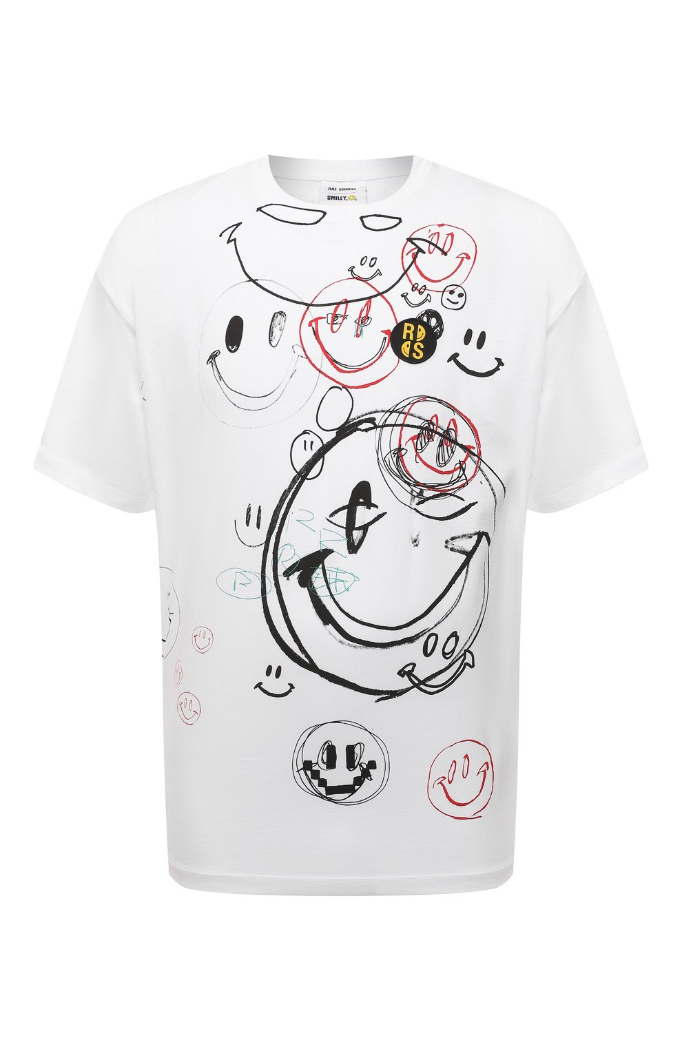 Хлопковая футболка raf simons x smiley RAF SIMONS, арт. 224-M122-19001, фото 1