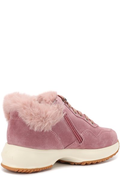 Замшевые кроссовки с меховой отделкой HOGAN, арт. HXC00N0J790JSD, фото 3