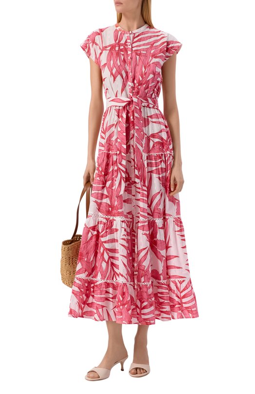 Хлопковое платье Poupette St Barth WK2S26LC3PFP Розовый  WK2S26LC3PFP Фото 2