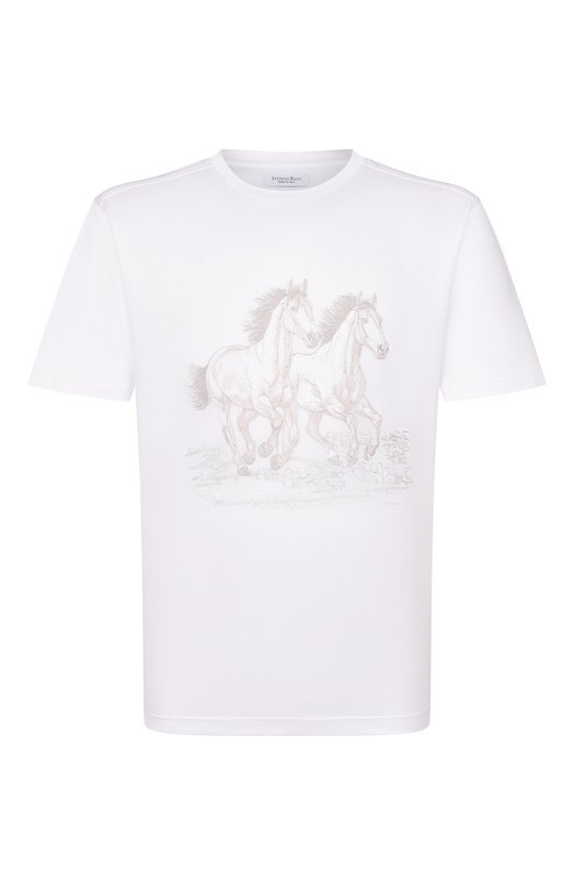 Хлопковая футболка Stefano Ricci MNH6205360/TE0001 Белый MNH6205360/TE0001