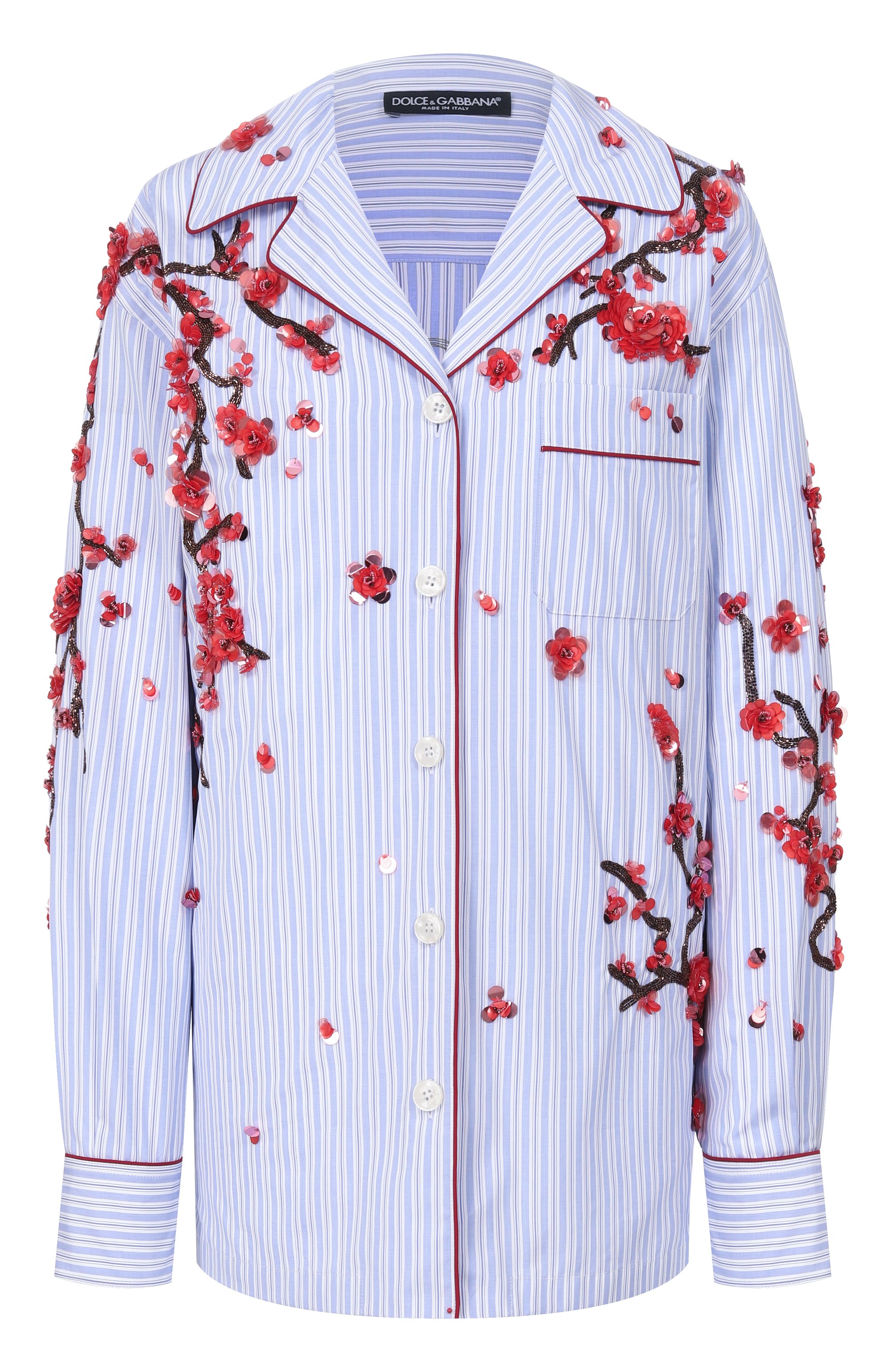 Рубашка из хлопка и шелка DOLCE & GABBANA, арт. F5U41Z/GDDR0, фото 1