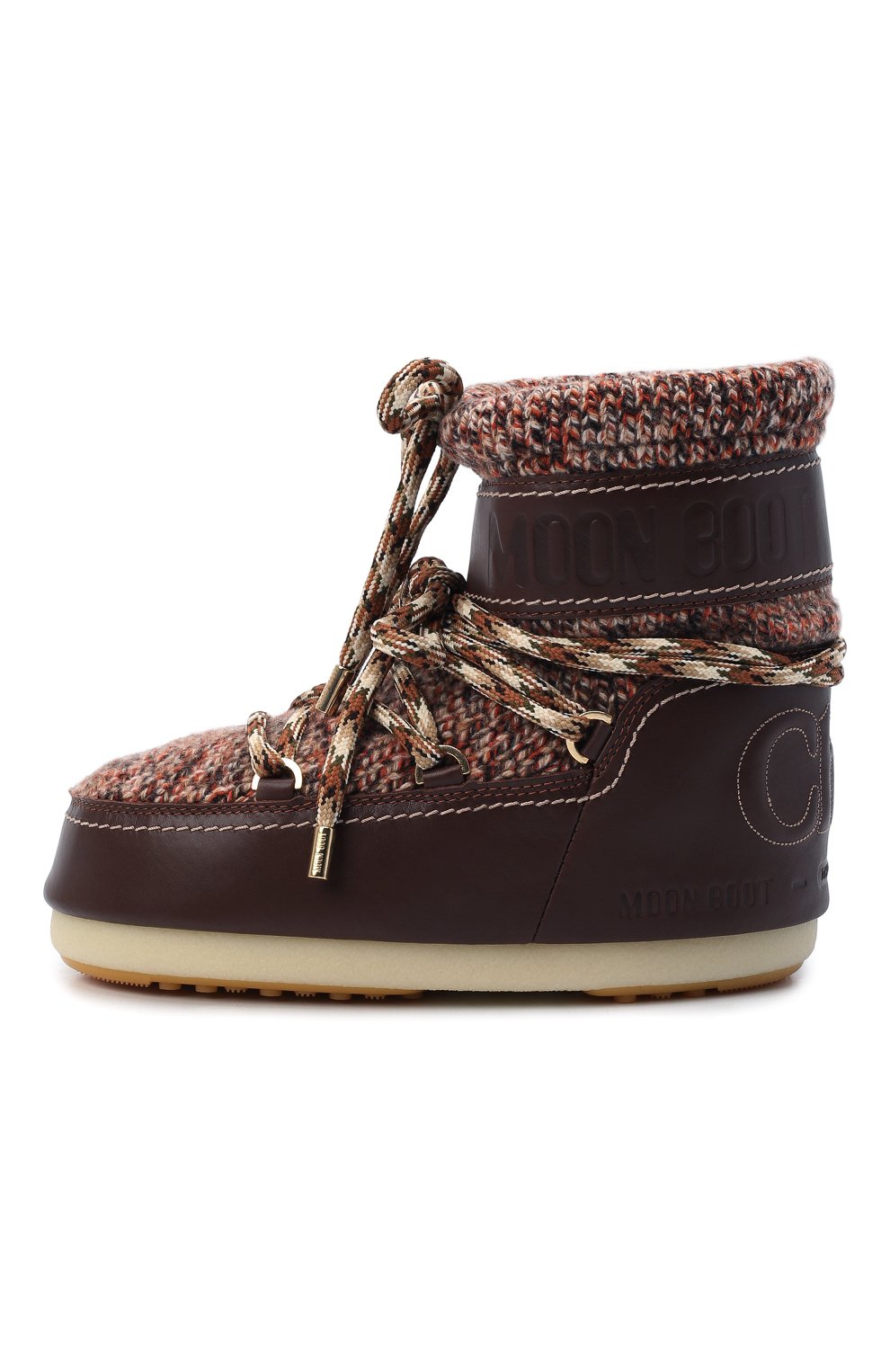 Комбинированные сапоги chloé x moon boot  CHLOÉ, арт. CHC21W534W0, фото 4