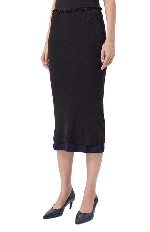 Шерстяная юбка Jil Sander J40FV0116/J20226 Чёрный  J40FV0116/J20226 Фото 3