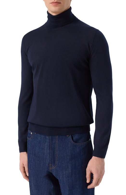 Водолазка из кашемира и шелка Zilli KTN001M0330VZL000 Синий  KTN001M0330VZL000 Фото 3