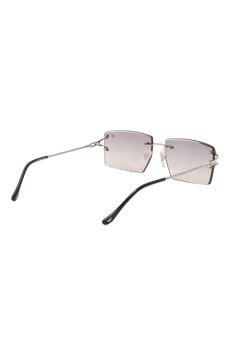 Женские солнцезащитные очки VINTAGE FRAMES серого цвета, арт. IC0N WHITE G0LD/ASPHALT | Фото 4 (Тип очков: С/з; Материал: Металл; Региональные ограничения белый список (Axapta Mercury): Не проставлено; Нос: Не проставлено; Кросс-КТ: С/з-унисекс; Очки форма: Безоправные, Прямоугольные; Оптика Гендер: оптика-унисекс)
