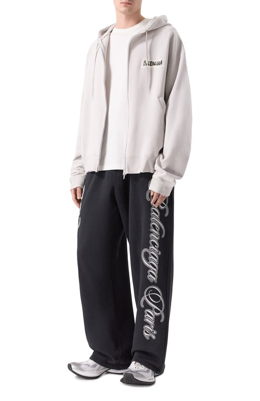 Хлопковая толстовка Balenciaga 850338/TTVL7 Серый  850338/TTVL7 Фото 2