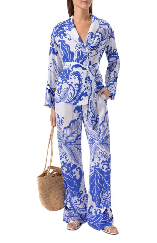 Брюки из вискозы Poupette St Barth WPFR26QVSRWE Синий  WPFR26QVSRWE Фото 2