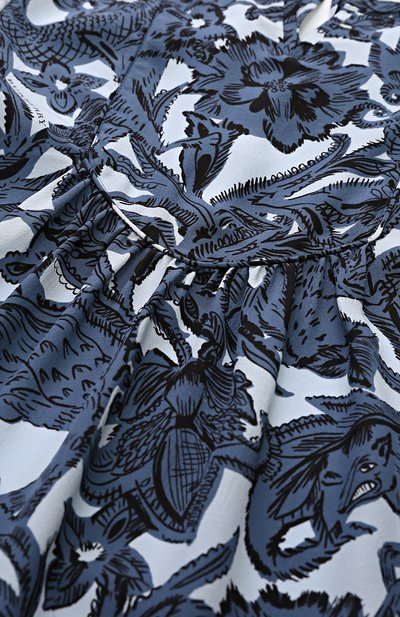 Шелковое мини-платье с оборкой и принтом BURBERRY, арт. 4052836, фото 3