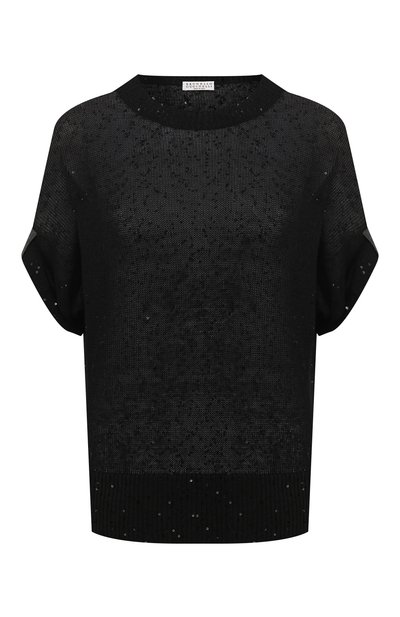 Женский топ из смеси льна и шелка BRUNELLO CUCINELLI, арт. M10552300