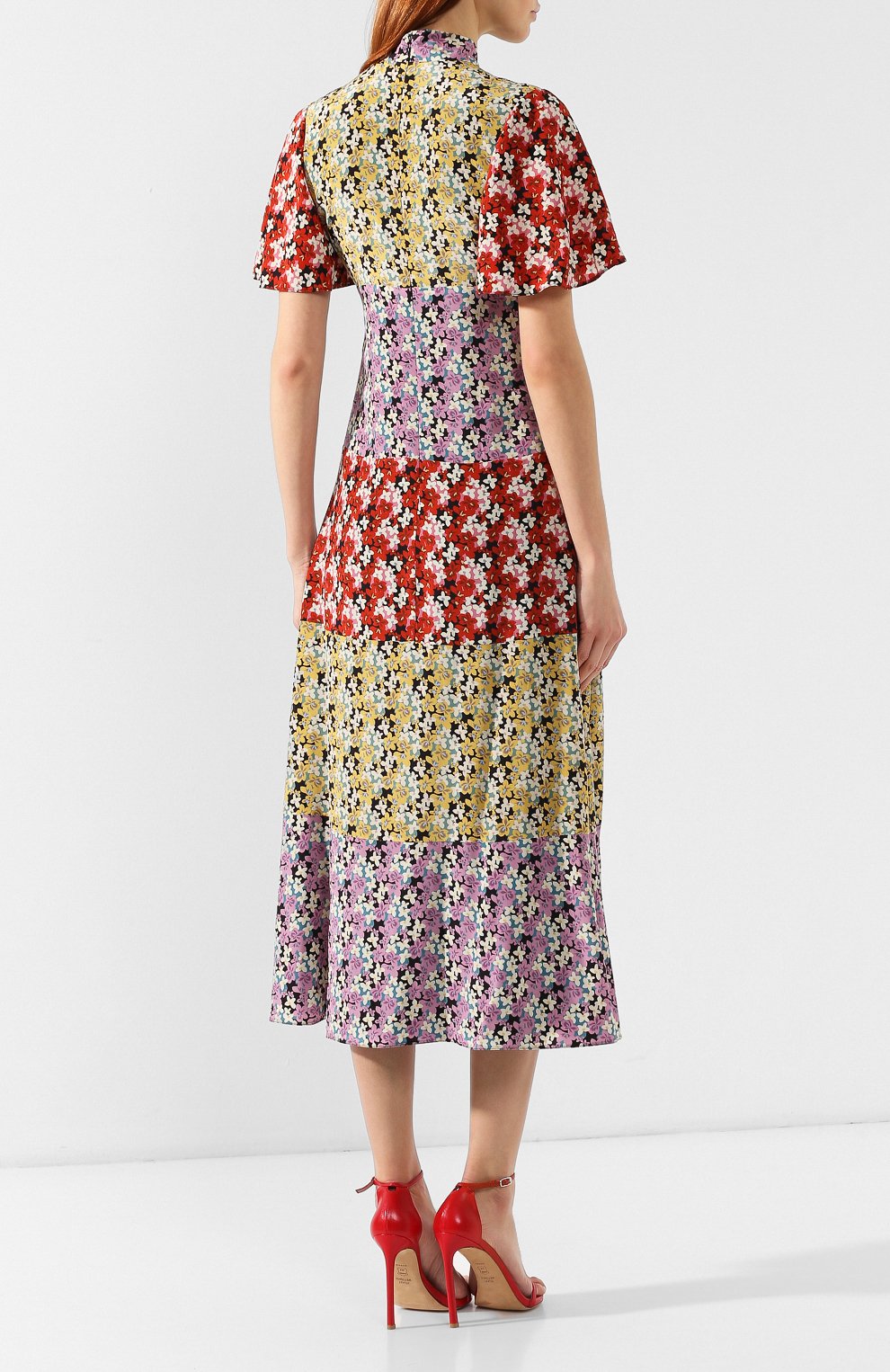 Шелковое платье VALENTINO разноцветного цвета по цене 421500 руб., арт. RB3VAKW04FU, фото 4 Шелковое платье VALENTINO, арт. RB3VAKW04FU, фото 4